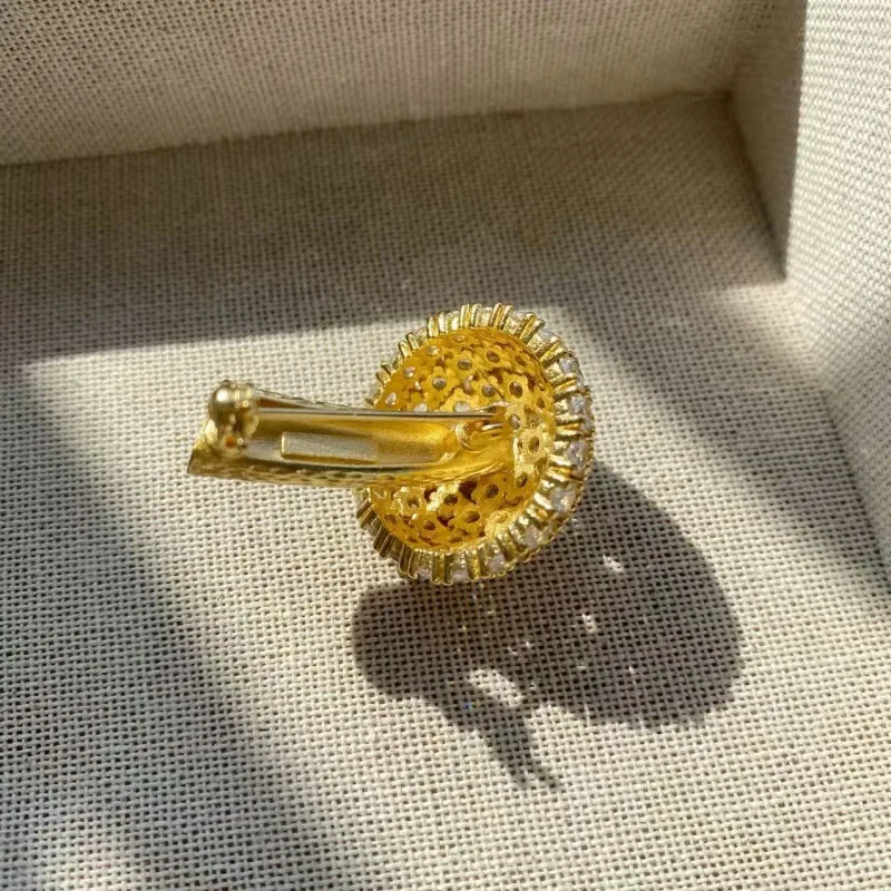 little Mushroom Full of Rhinestone Brooch Women Girls Product Fashion Jewelry Hot Sale Party Gift 2026 New Style