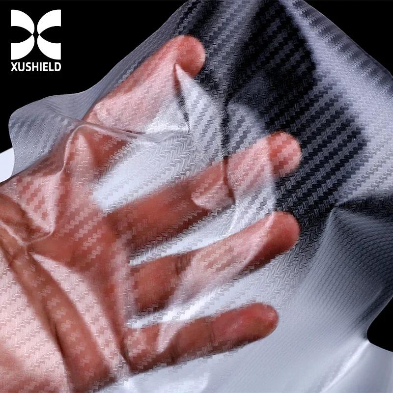 Xushield Custom Glossy Black Carbon Fiber Vinyl Wrap Film Roll Guangdong TPU Color PPF Car Sticker 5-Year Warranty Easy Color