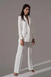 Women's Single Breasted Suit and Trousers Set, Elegant and Stylish Custom Suit for Casual Party and Wedding, 2 Piece