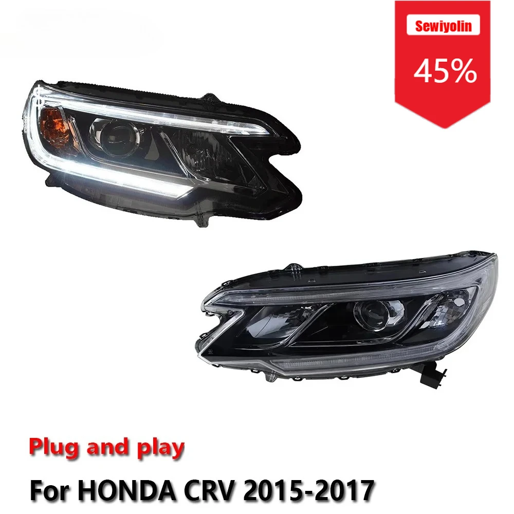 

Sewiyolin автомобильные светодиодные фары в сборе для HONDA CRV 2015-2017 противотуманные фары DRL тормозной указатель поворота Plug and Play