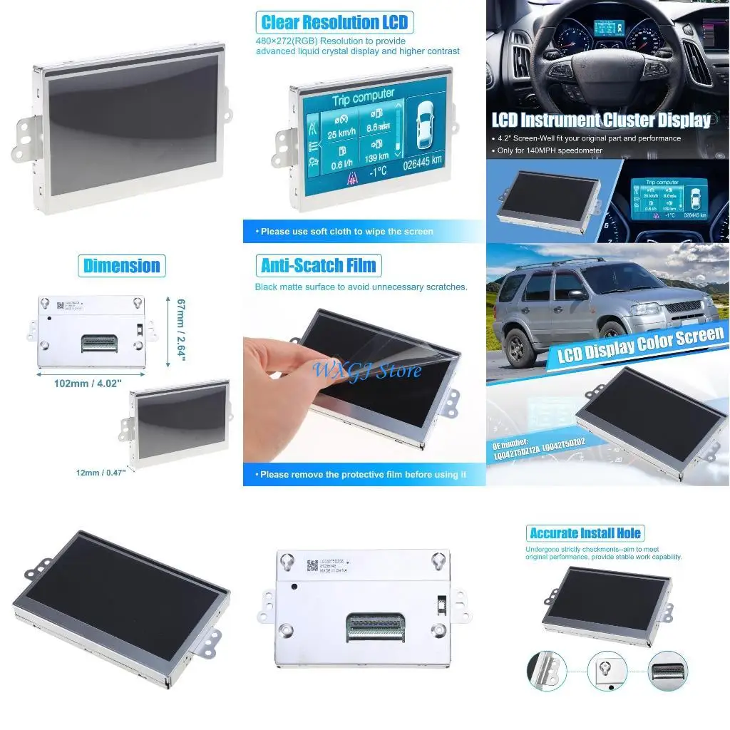 

37JE LCD Display Color Screen LQ042T5DZ12A for LQ042T5DZ02 LQ042T5DZ14A Speedometer