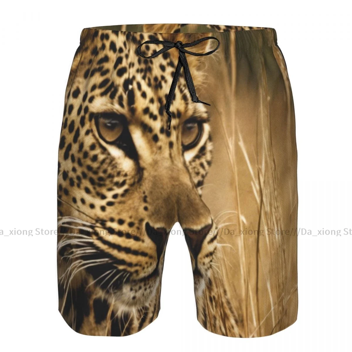 Men Beach Short Quick-drying Swimming Trunk Animal Leopard Swimwear Swimsuit Bathing Shorts