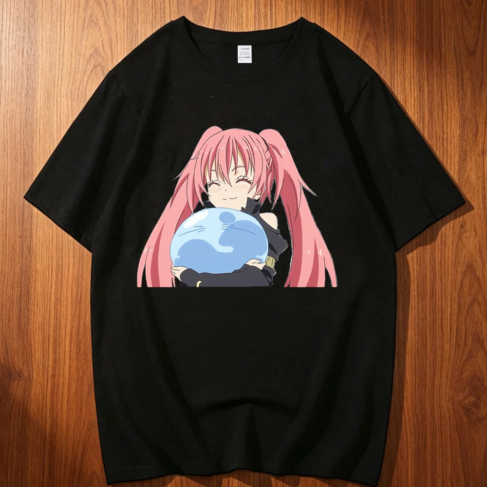 That Time i Got Reincarnated As a Slime cotton t shirt men Punk anime Classic Y2k streetwear Trendy kawaii Digital Pop Culture