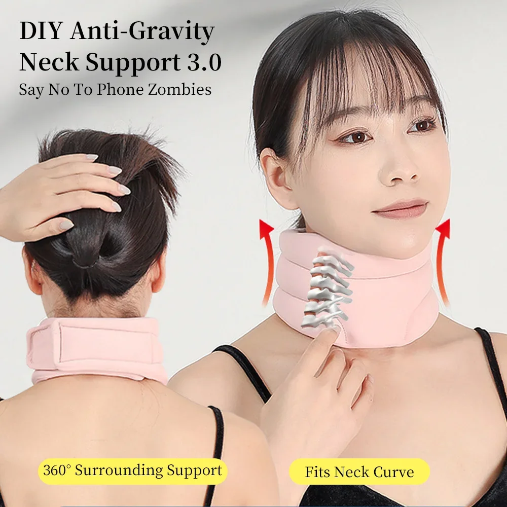 

Neck Support Cervical Brace Adjustable Cervical Collar Soft Durable Foam for Relieve Cervical Pain Correct Forward Head Posture