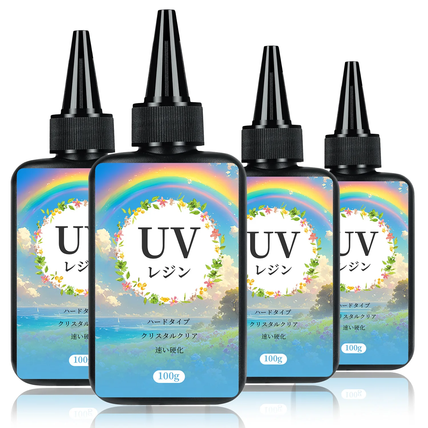 

100-1000 г новое обновление Радужное квадратное ведро, обновленная кристально прозрачная эпоксидная смола вверх Premix UV Cure Resin для изготовления ювелирных изделий