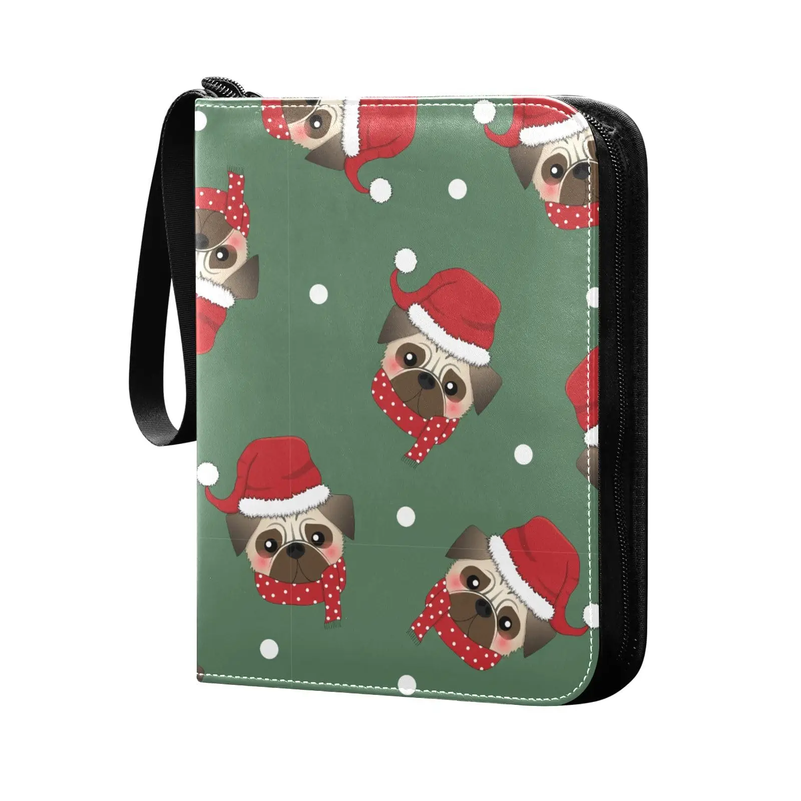 Cute Dog Card Binder 4 Pocket Cards Binder, 400 Double Sided Pocket Album for Sport Game Cards, Unique Card Collection Storage