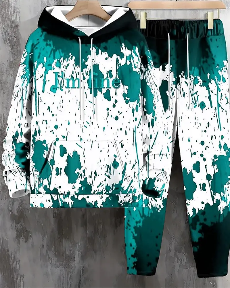 Sangue 3d impressão halloween hoodies calça define moletom masculino moletom com capuz moletom streetwear ternos de duas peças agasalho homem roupas