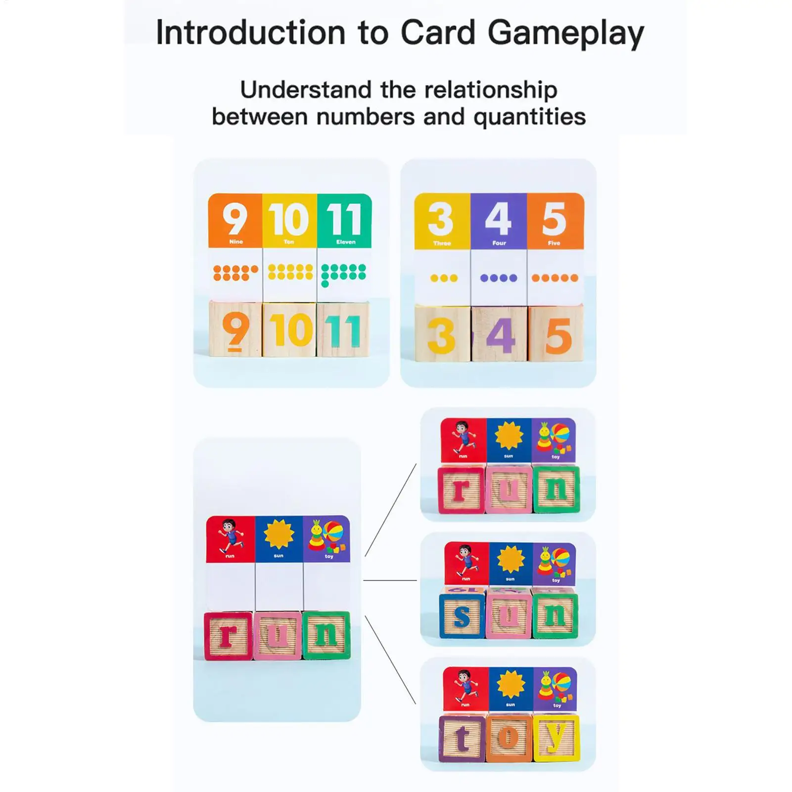 Blocos de letras de madeira cor aprendizagem quebra-cabeça brinquedos crianças animais correspondência empilhamento blocos para a criança meninas crianças jardim de infância