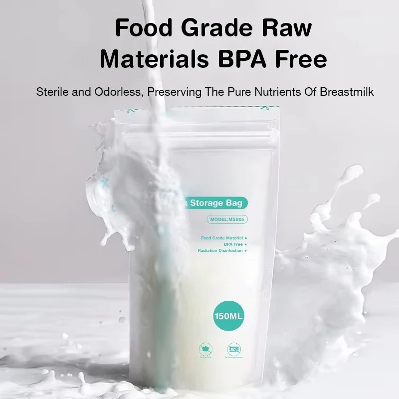

10/30/100pcs 150ml Breast Milk Storage Bag Disposable Big Capacity Frozen Milk Storage Bag Bpa Free Breast Milk Storage Products