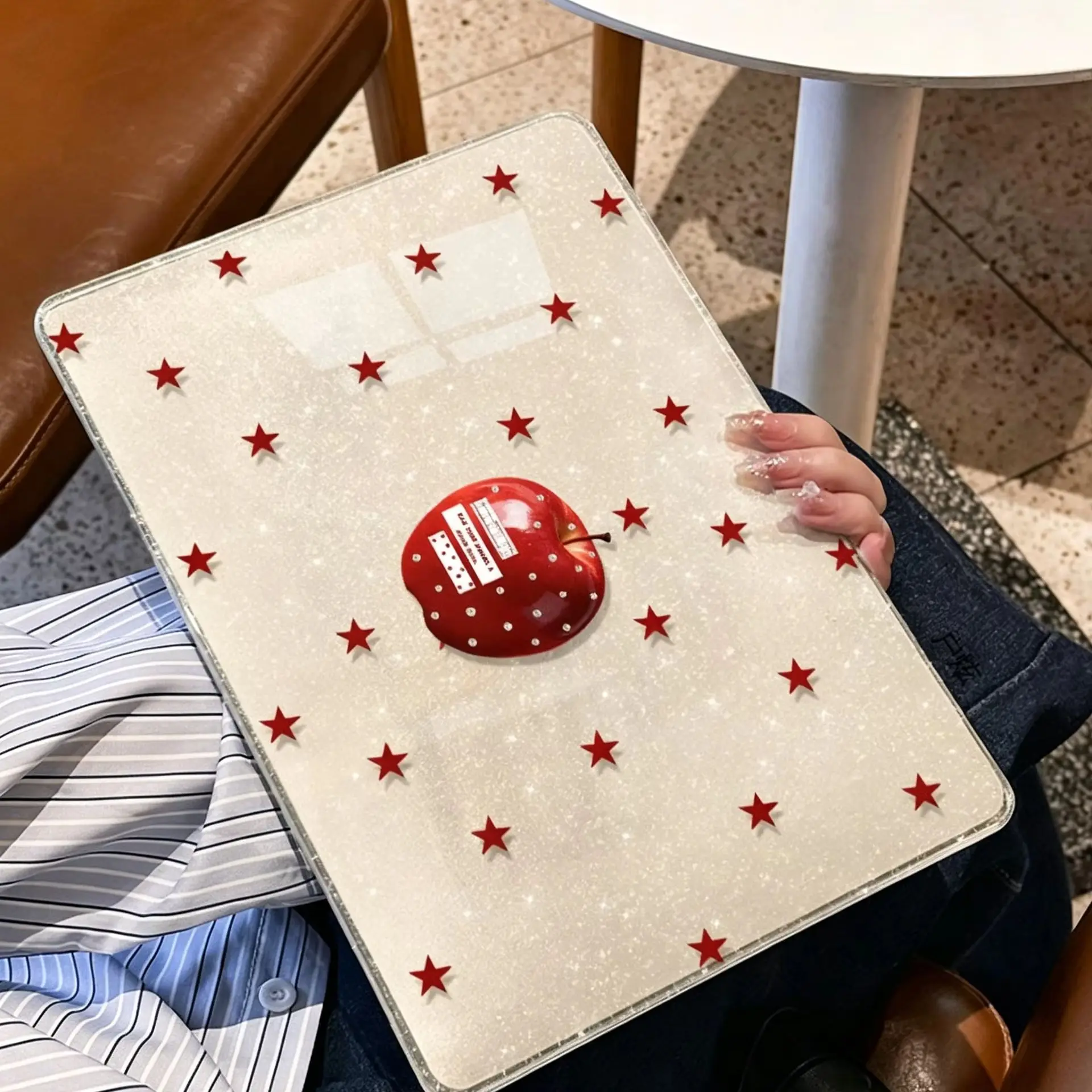 Red Star Apple Shining Laptop Case For Macbook Air 13.6 M4 NEO 15 M3 Hard Shockproof Cover For Mac Book Pro 13 M1 M2 14 M4 M5 16