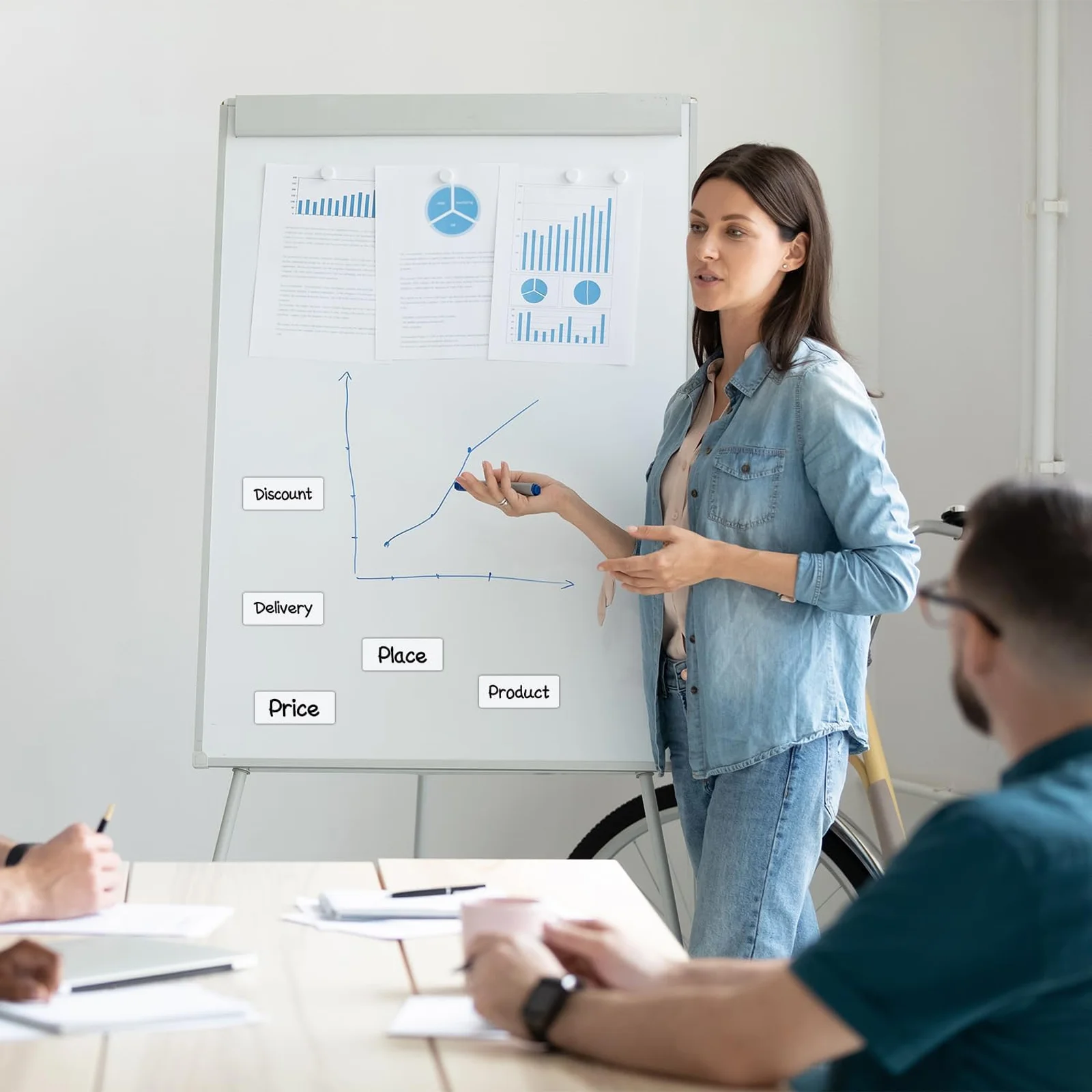 HUSPER 50 Pcs Reusable White Magnetic Labels 1.2x3.2-Inch Size Locker And Shelf Name Tag Magnets for Office School Organizing