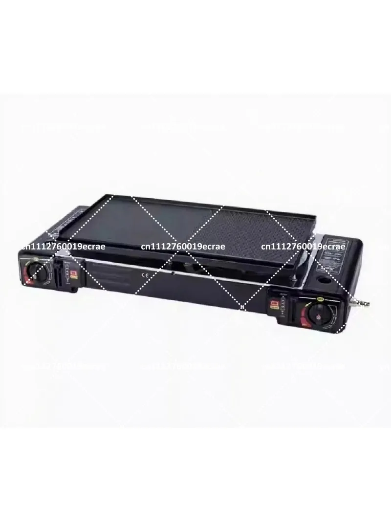 Multifunctional Portable Camping Gas Stove Set Double Burner Cooker with Grill