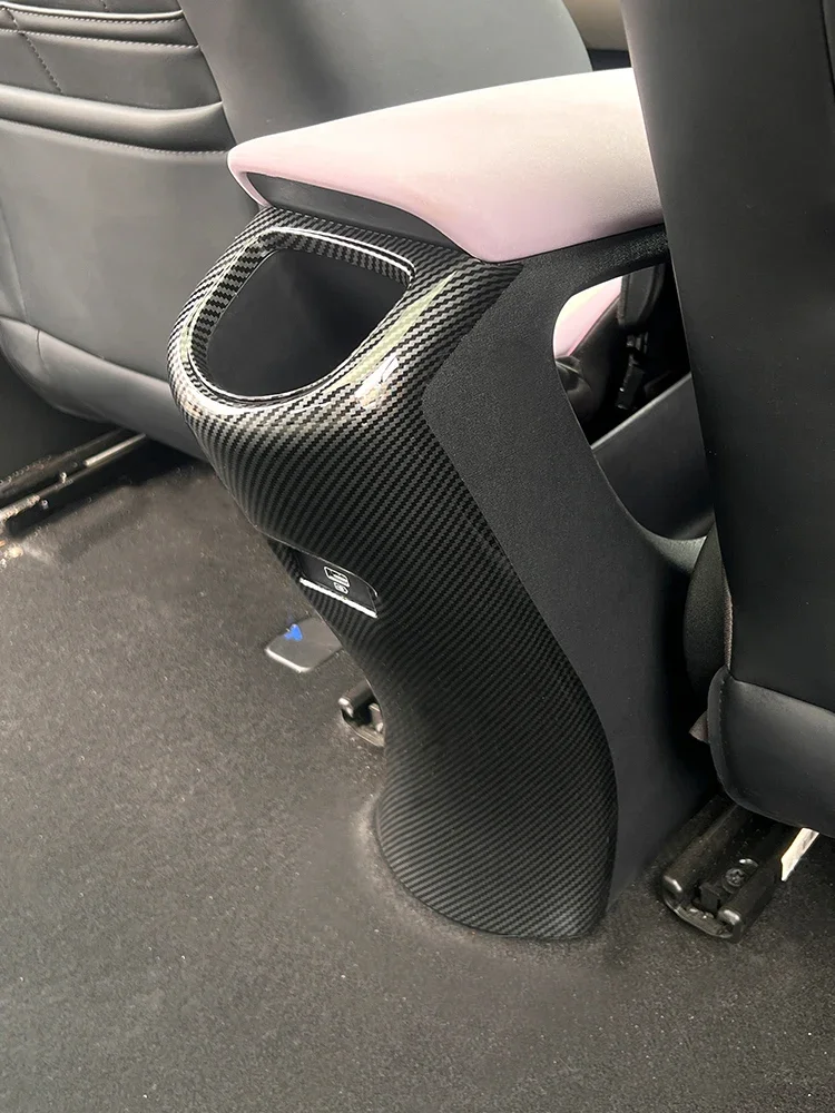 For BYD Dolphin Atto 2 Car Anti-kick Panel ABS Rear Center Armrest Box Protection Anti-scratch Interior Modification Accessories
