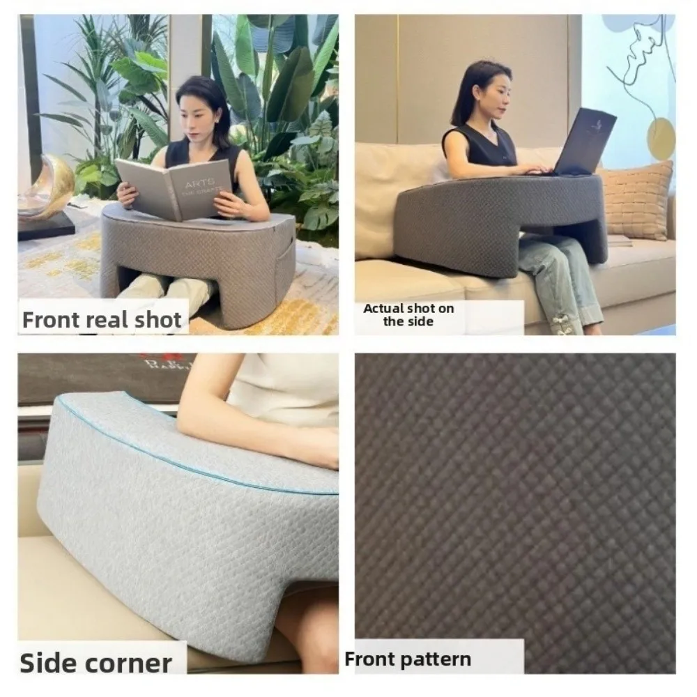 Comfortable Book Reading Pillow High Density Sponge with Storage Bag Arm Rest Pillow Extra Large Bed Rest Pillow