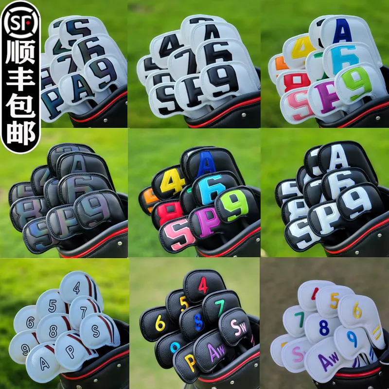 Color Digital Extended No. 7 Iron Cover, Golf Club , Head , Ball Head Protective Cap Cover, Magnet