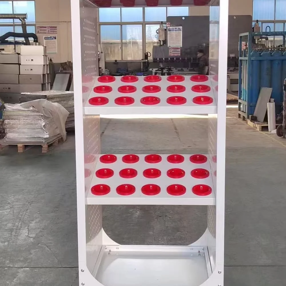 Heavy-Duty 2-Row White Tool Cabinets With Knife Features