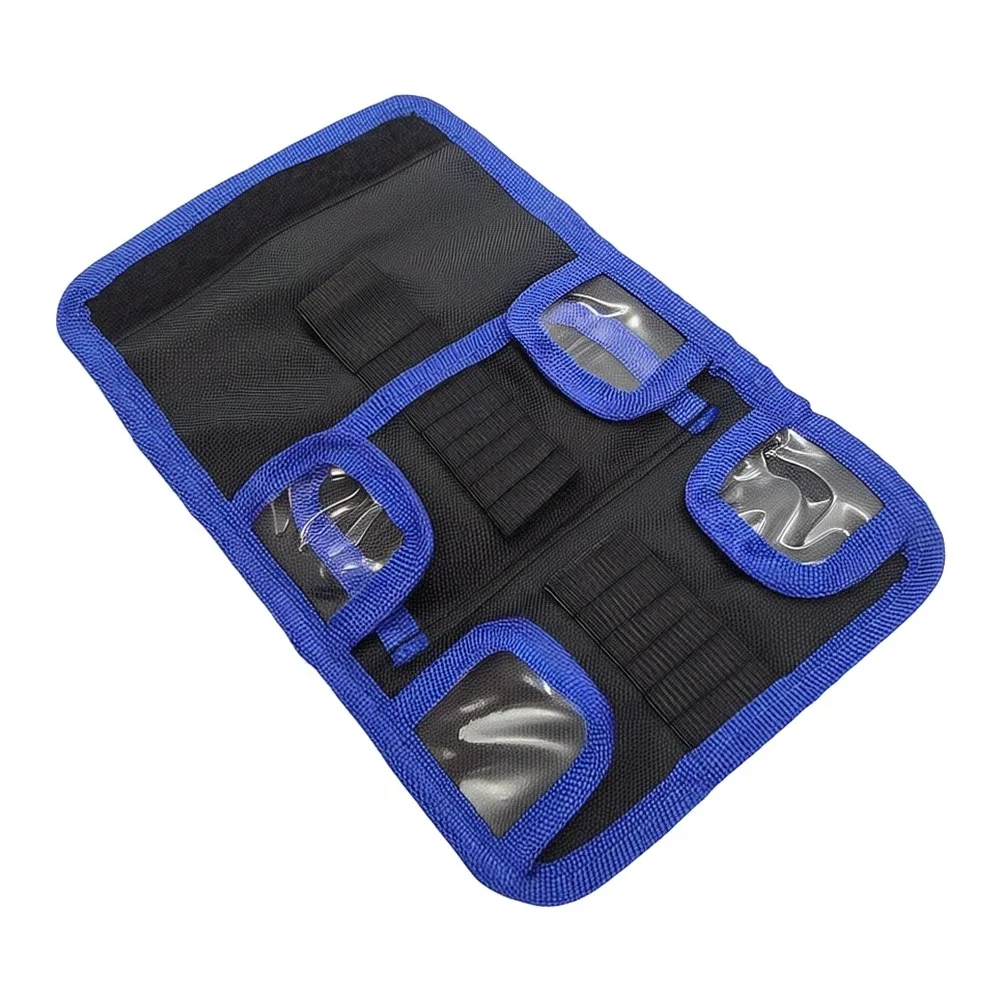 30 55 Slots Drill Bit Holder Bag Oxford Fabric Tool Organizer Case With Zipper For Screwdriver Bits Storage Pouch For Technician