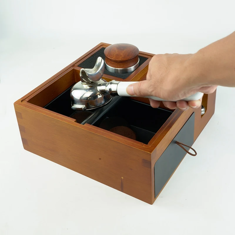 Customized Wholesale Multi Functional Coffee Accessories Barista Tools Coffee Grounds Knock Box Coffee Knock Box for Espresso