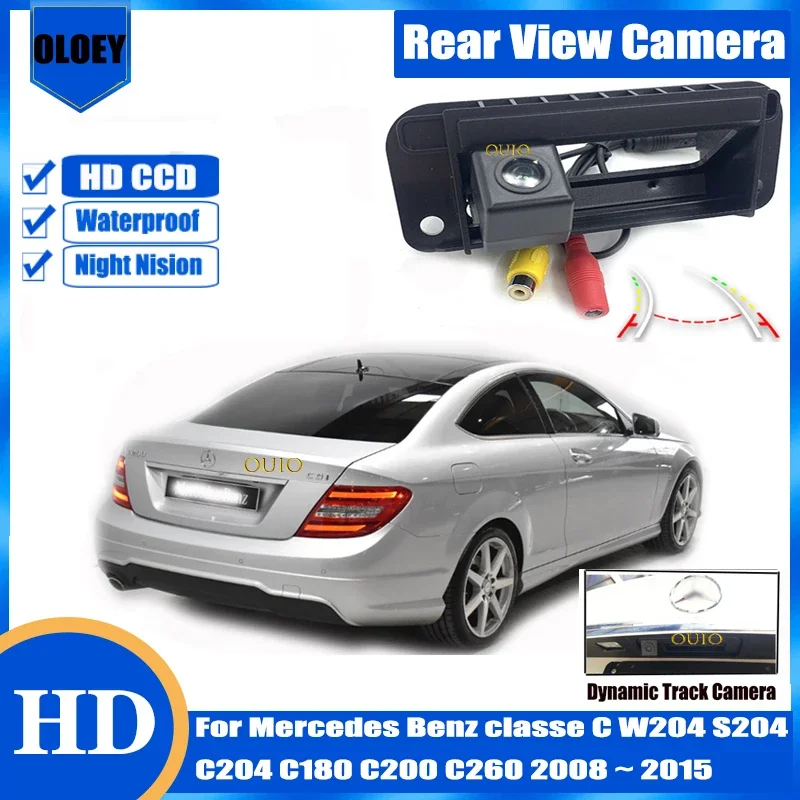 

HD rear camera For Mercedes Benz classe C W204 S204 C204 C180 C200 C260 2008 ~ 2015 Trunk Handle Parking Reversing Camera