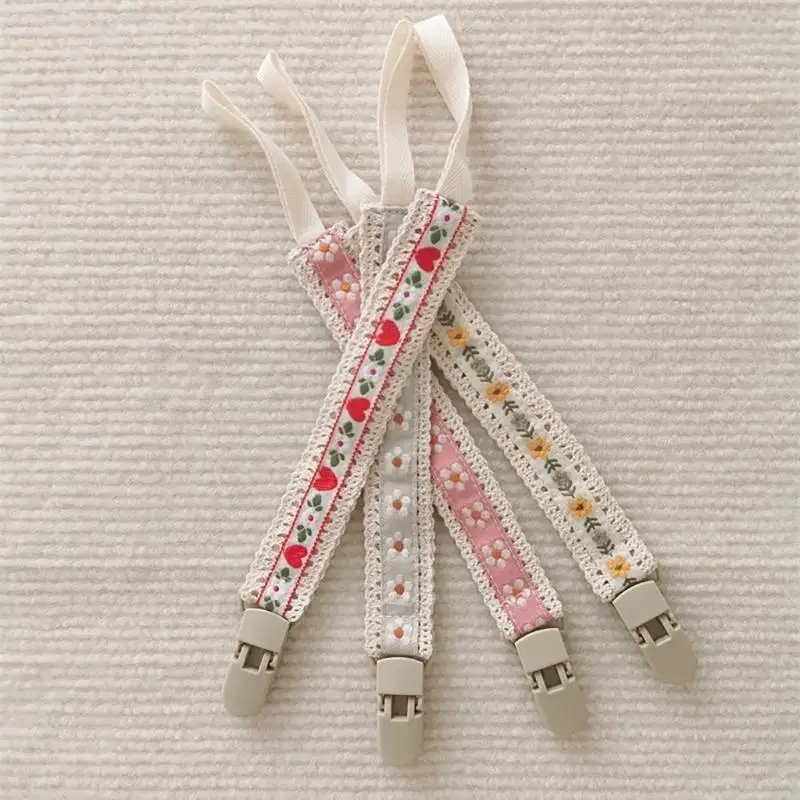 

Stylish Ethnic Embroidery Pacifier Strap Lightweight Pacifier Leash Conveniently Secure Pacifiers for Babies & Toddlers