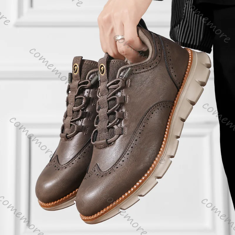Spring Autumn Fashion Men Shoes Lace Up Comfort Casual Anti-Slip Footwear Luxury Designer Big Size Male Sneakers tenis de hombre