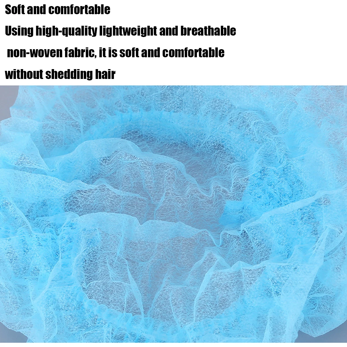 หมวกคลุมผมแบบใช้แล้วทิ้ง 50/100 ชิ้น ผ้าไม่ถักทอ ป้องกันฝุ่น สำหรับต่อขนตา แต่งหน้า ระบายอากาศได้ดี ใช้สำหรับอาบน้ำ คุณภาพดี