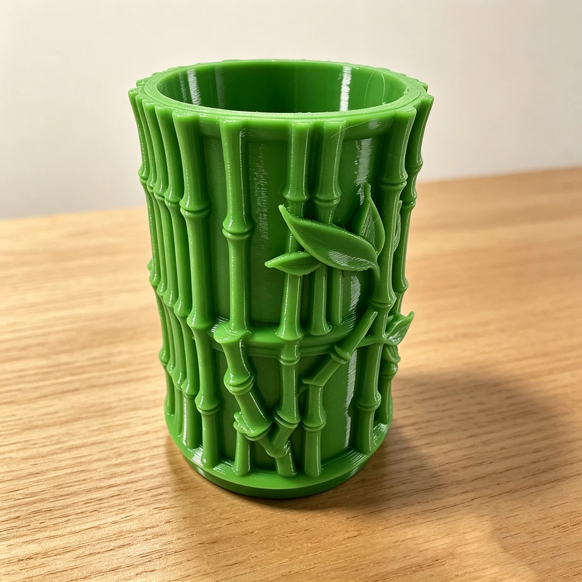 Three-Dimensional Bamboo-Shaped Pen Holder, Retro Chinese-Style Green Bamboo Storage Cup, Multifunctional Stationery Storage Container for Desktop Pens and Pencils