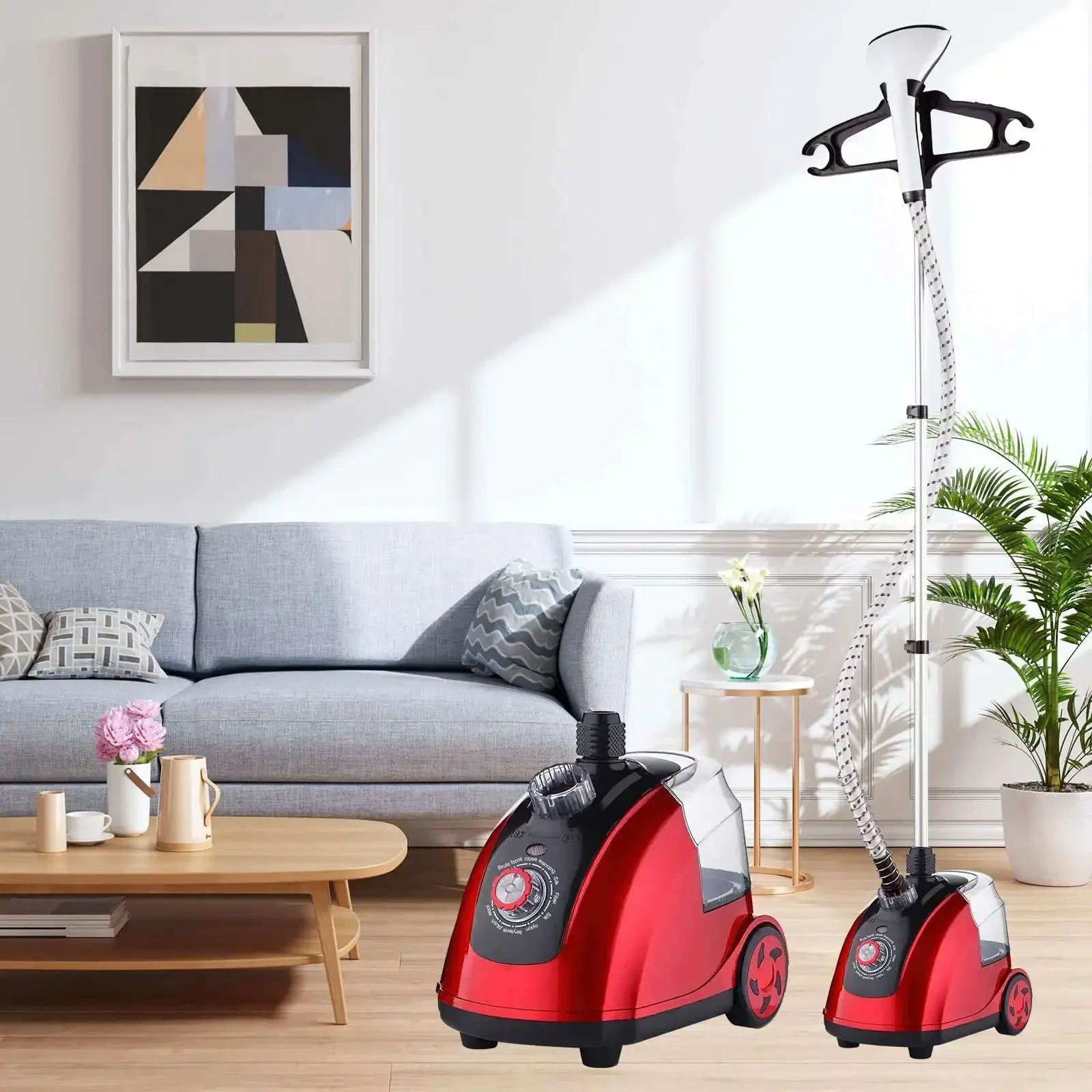 آلة بخار الملابس المحمولة للملابس ، مكواة بخار عمودية معلقة ، المنزل ، 11 ترس قابل للتعديل ، 1.8 لتر ، من من من من من من من من نوع W