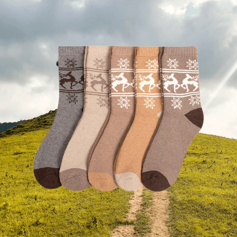 1/2/3 pairs of random women's autumn and winter warm mid tube socks, thickened and plush soft and skin friendly