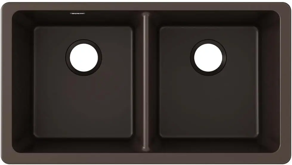 

Eu3322Mc0 Quartz Classic Equal Double Bowl Undermount Sink, Mocha