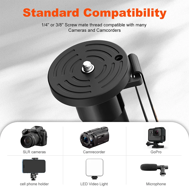 COMAN DK288 Aluminium Camera Monopod Tripod Stand For DSLR Camera Nikon Lightweight 5 Sections Extendable Climbing Pole Tripods