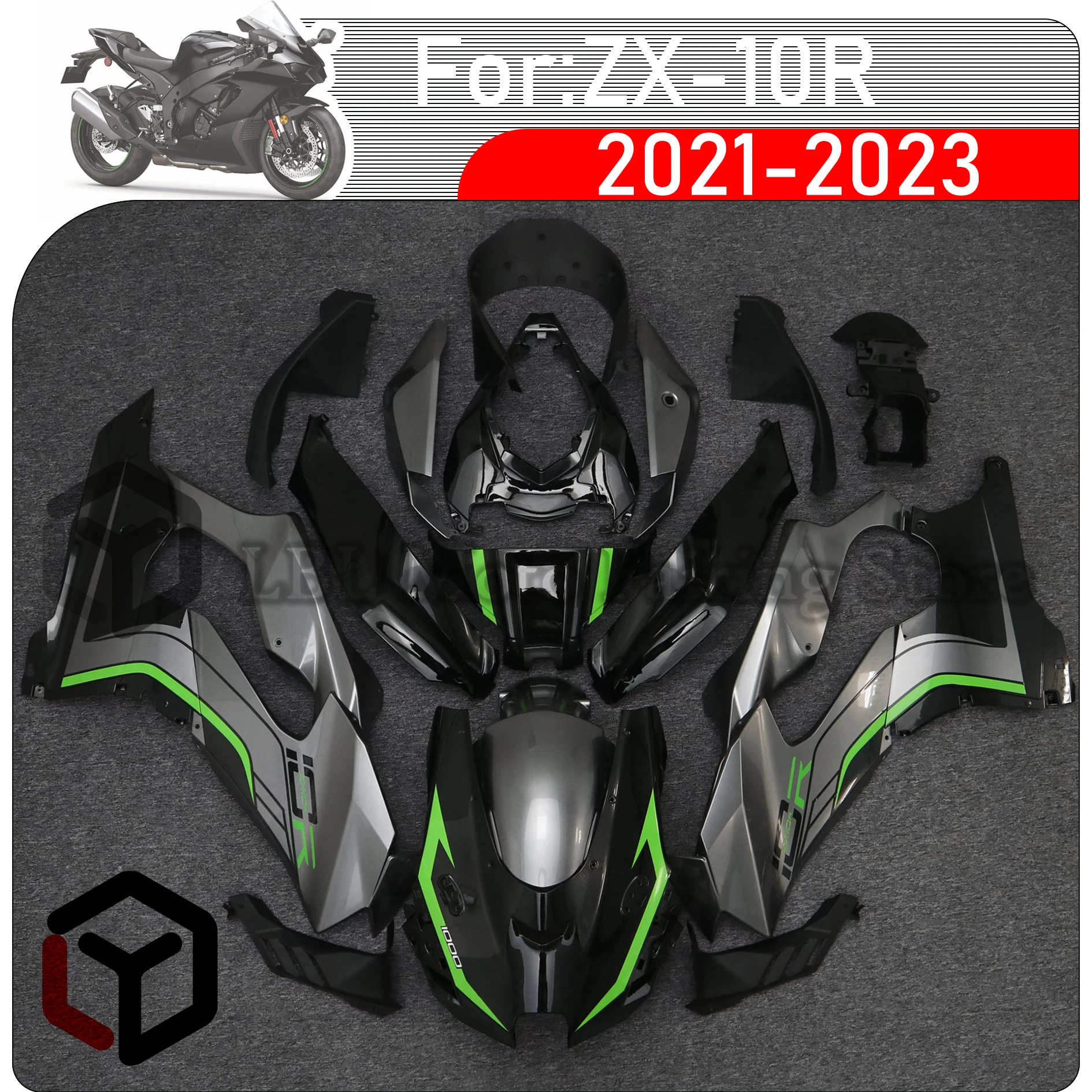 For KAWASAKI ZX 10R ZX10R ZX-10R 2021 2022 2023 Motorcycle Fairings Injection Mold Painted ABS Plastic Bodywork Kit Sets