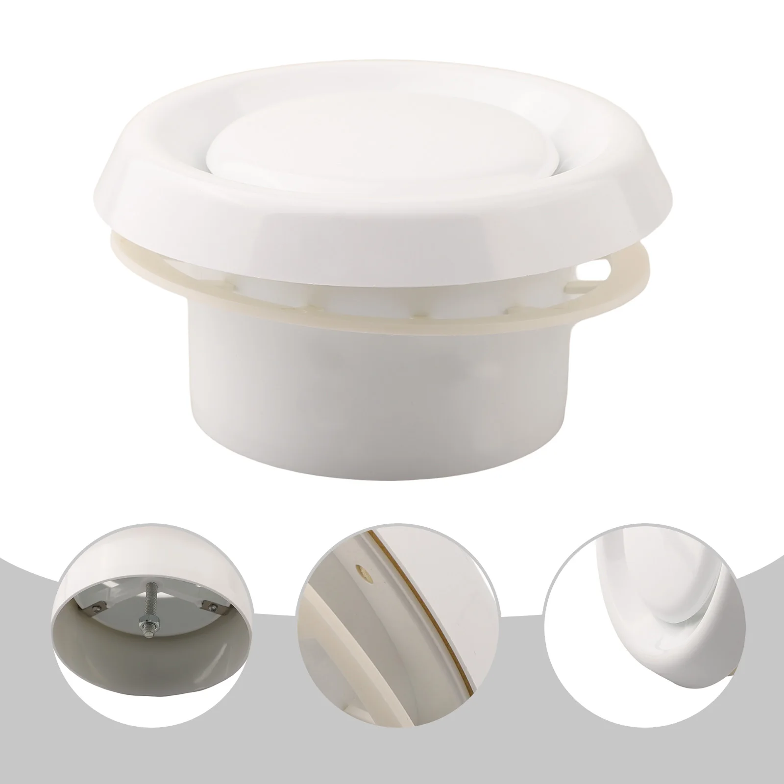 Adjustable Round Ceiling Ventilation Hood 100/150MM High Performance Plastic Diffuser for Efficient Air Circulation