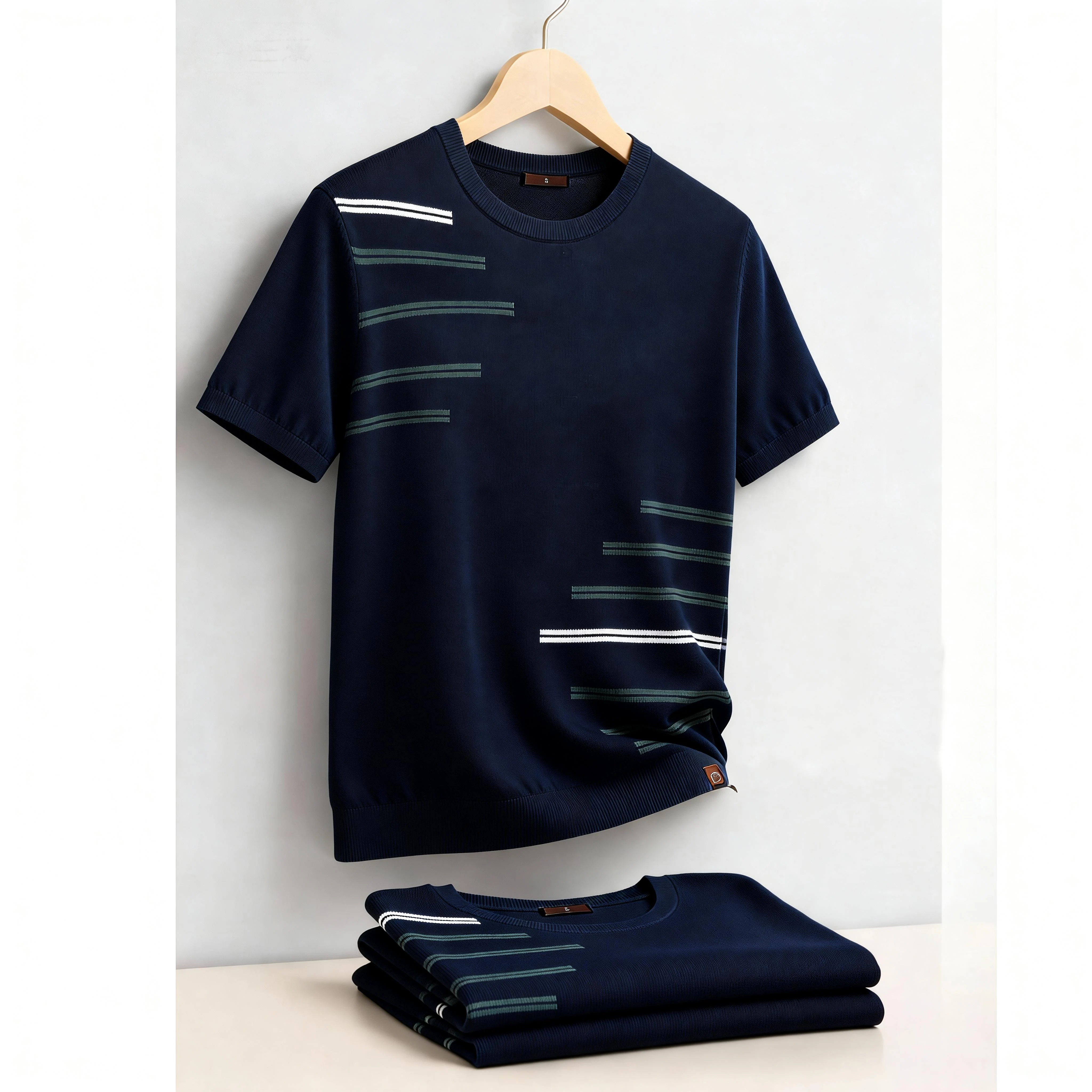 AIOPESON Men's 100% Cotton T-Shirt O-Neck Soft Skin-Friendly Summer Casual Comfortable Daily Wear Tee Shirt
