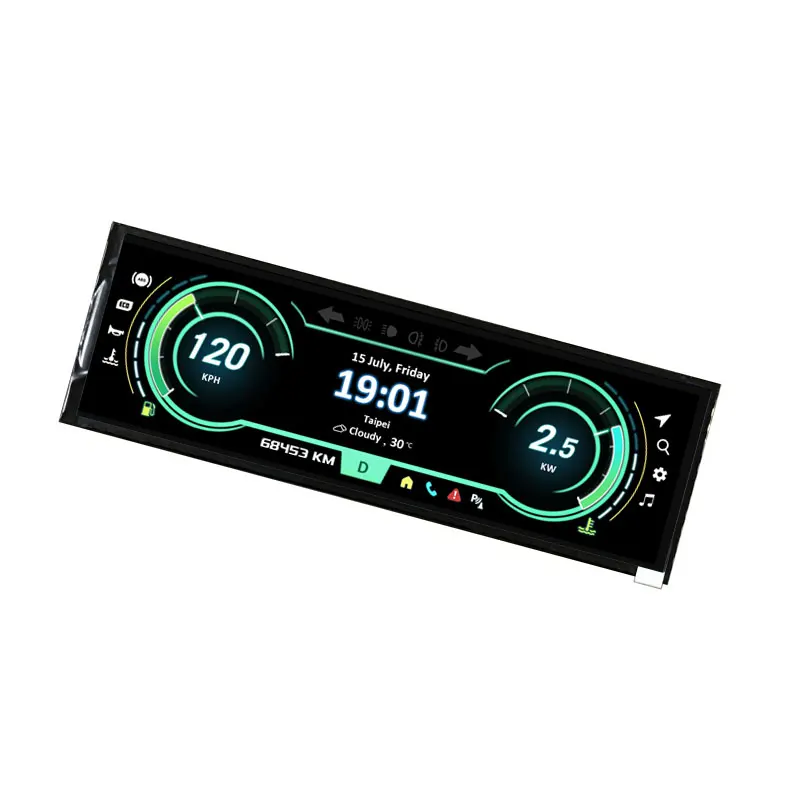 HSD088IPW1-A00 8.8 Inch 1920X480 Brightness 600nit LCD Screen Display 40 Pins LCD Controller Board VS-HS