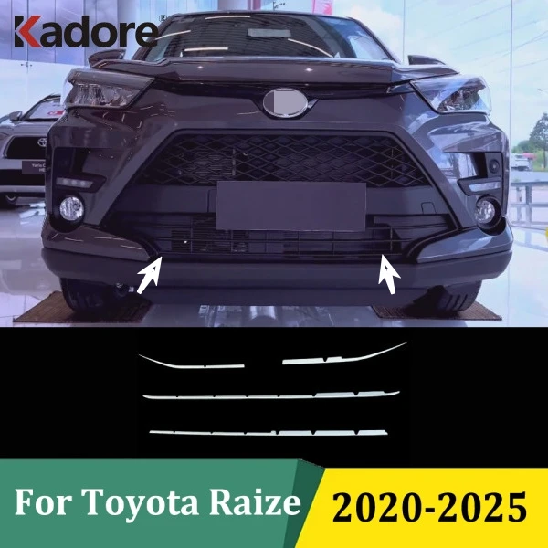 

Для Toyota Raize 2020 2021-2025 хромированная решетка переднего бампера, гоночная решетка, сетчатая полоса, молдинг, накладка, внешние аксессуары