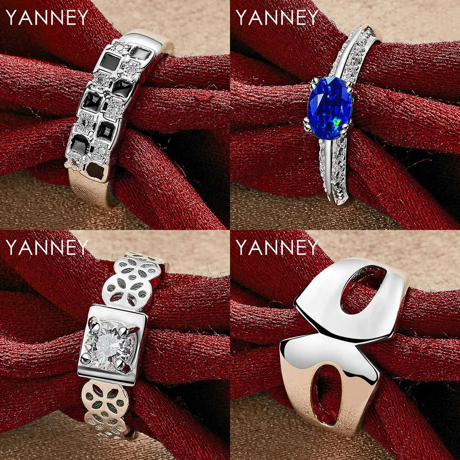 

Charm 925 sterling silver 7/8/9/10 exquisite zircon geometric ring for women engagement accessories gift wedding
