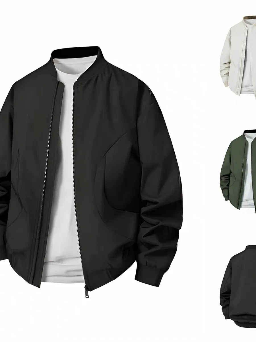 

New 2025 Men's Jaet Outerwear Spring Autumn Sle Casual Sport Workwear Couple's Jaet Loose Fit Anti-Wind Polyester