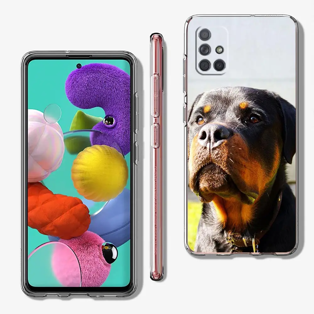 Rottweiler Dog Phone Case For Samsung Galaxy A51 A71 A21S A12 A11 A31 A41 A01 A03S A22 A13 A33 A73 A53 A52 A32 5G A23 Soft Cover