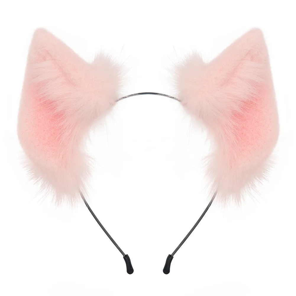 

Animal Ear Headwear Cosplay Pink Pig Ear Headband Handcrafted Plush Cartoon Animal Ear Accessories