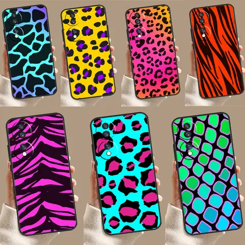 Cyan Giraffe Leopard Zebra MAD Case For Honor Magic 6 Pro 5 Lite 50 70 90 Lite X7 X8 X9 X6a X7a X8a X9a X8b X9b Back Cover