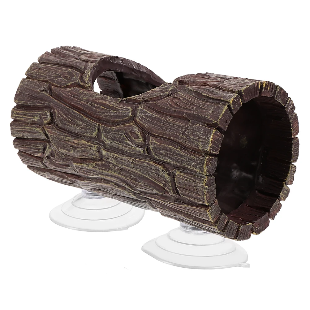 

Sinking Resin Lizard Ornament Reptile Tree Trunk Tank Hideout Fish Gecko Betta Suction Cup Decor Aquarium Terrarium Log