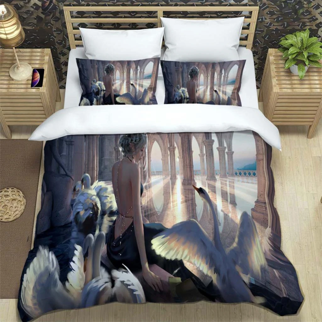 Bedding Sets Sexy And Enchanting Beauty Printed Bedding Soft And Comfortable Fashion Gift For Friends  Customizable Comforter