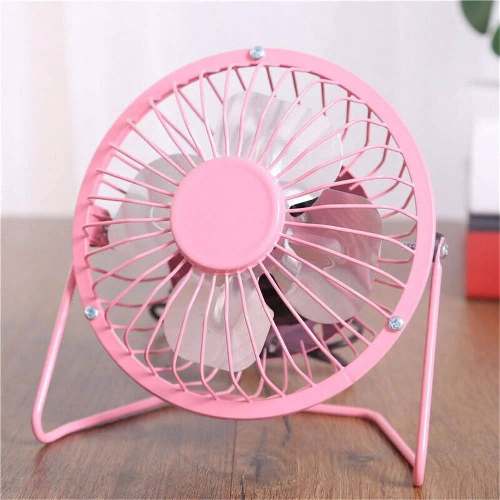 

USB Desk Fan 4 Inch Metal Mini Portable Rechargeable Super Quiet Personal Cooling for Computer Home Office
