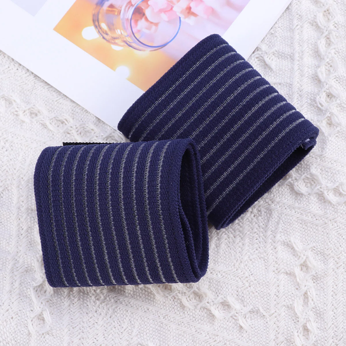 1 زوج حامي المعصم ضمادة مرنة قابل للتعديل الأزرق الساعد مبطن دعم لتخفيف آلام النفق الرسغي آلام المعصم التهاب الأوتار #6