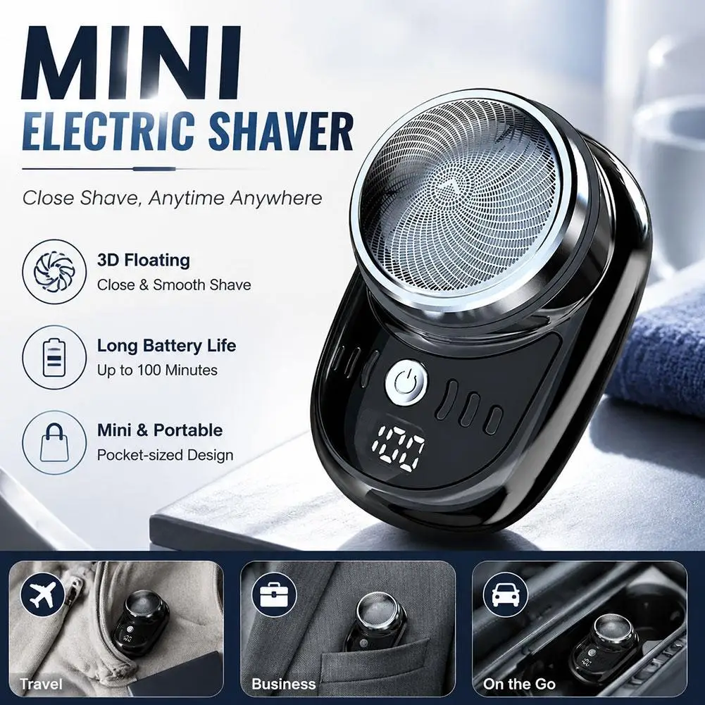 Portable Electric Travel Shaver Rechargeable Cordless Face Trimmer_voghion.com