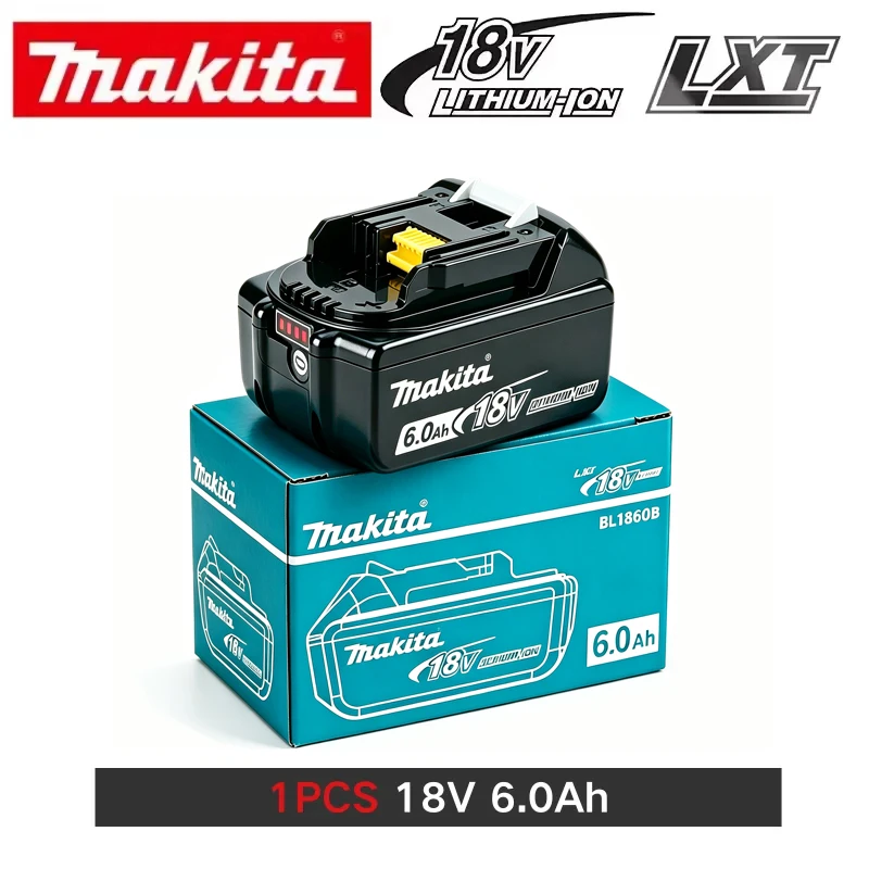 Makita 18V Battery 6AH BL1860 Power Tool Lithium ion Makita DDF487 BL1850B BL1860B electric tool battery image 3