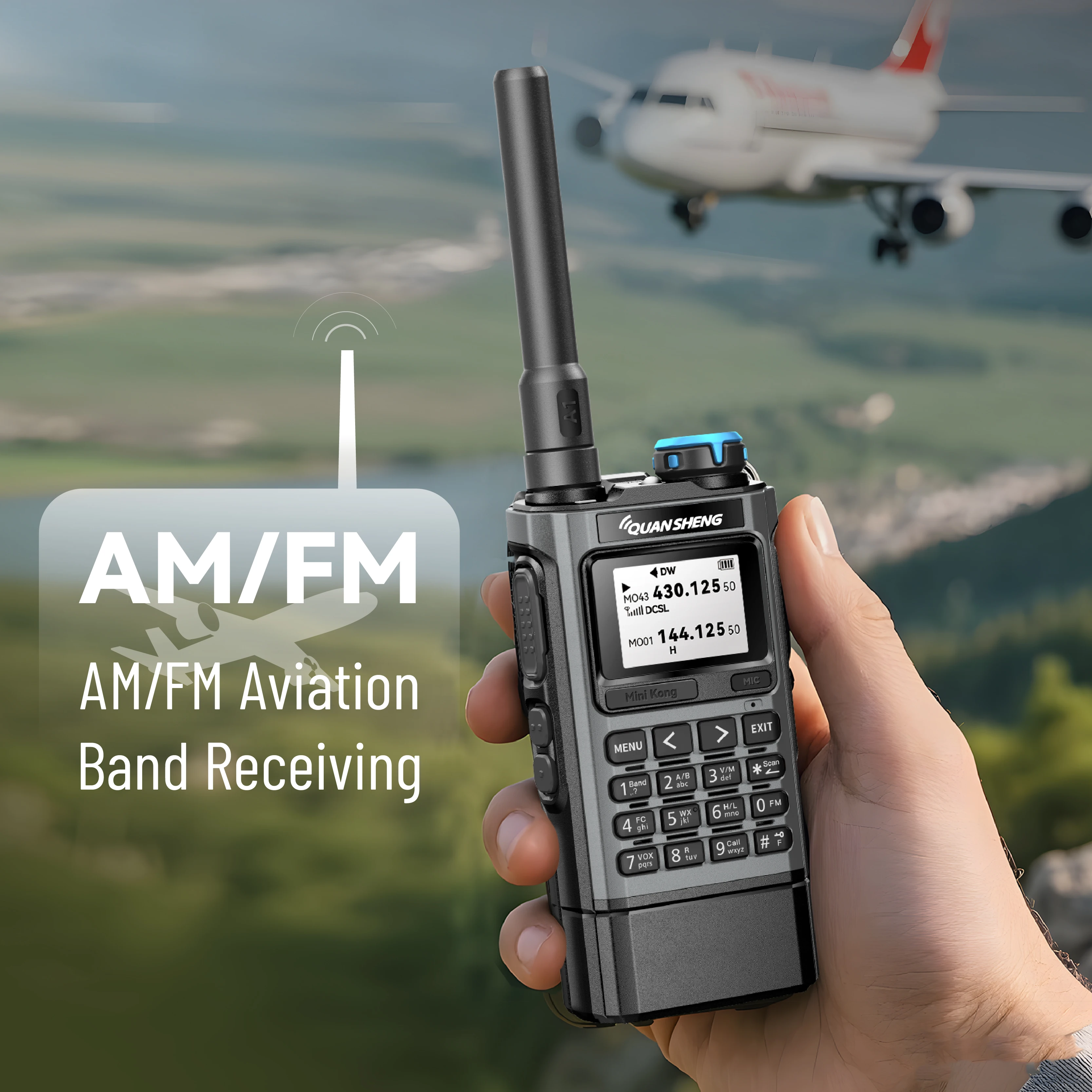 Quansheng UV-K1 L جهاز اتصال لاسلكي صغير ثنائي النطاق VHF UHF جهاز إرسال واستقبال لاسلكي نسخة تردد AM FM NOAA ترقية UV-K5 (8) UV-K6