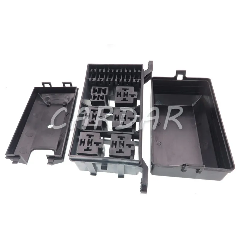 12-Slot Relay Box 6 Relays 6 ATC/ATO Standard Fuses Holder Block With Pins Universal Car Automotive Insurance AC Assembly