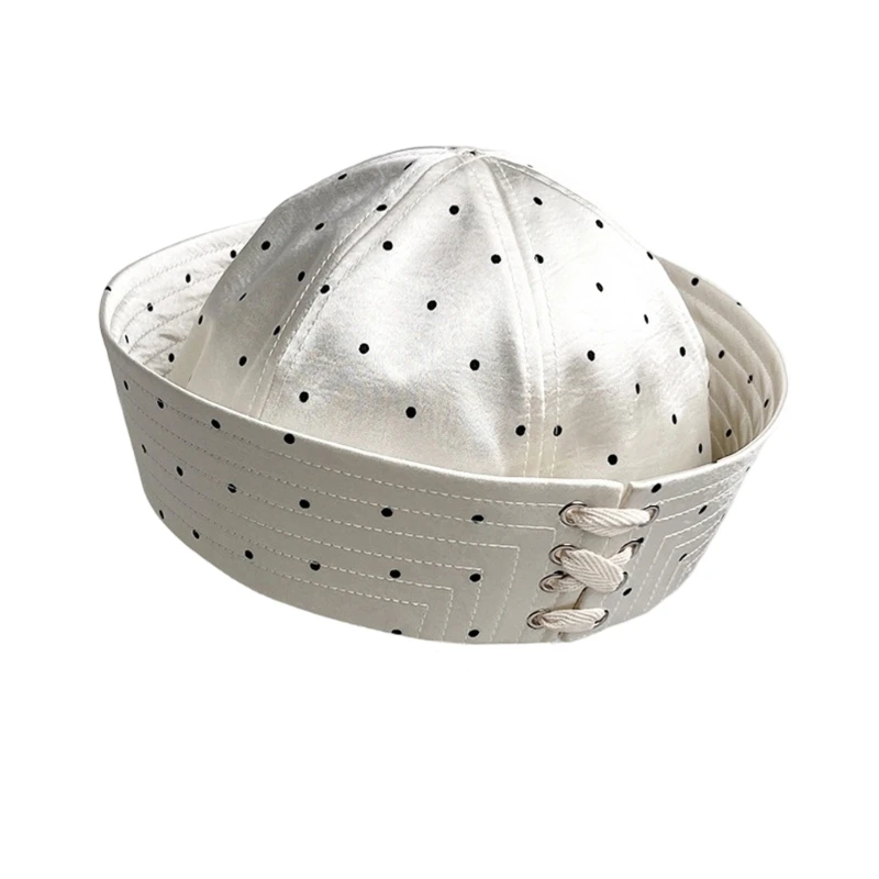 652F Cap with Adjustable Back, Panel-Seamed, Wide Stitched Band and Smooth Satined-Look Finish for Women Girl